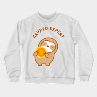 Cute Crypto Expert Sloth Crewneck Sweatshirt